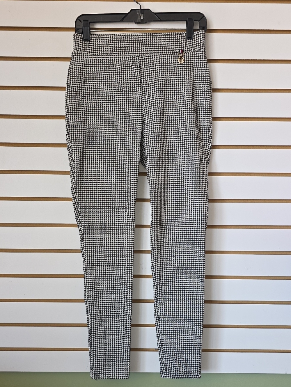 TH Houndstooth Nylon Skinny Pants
